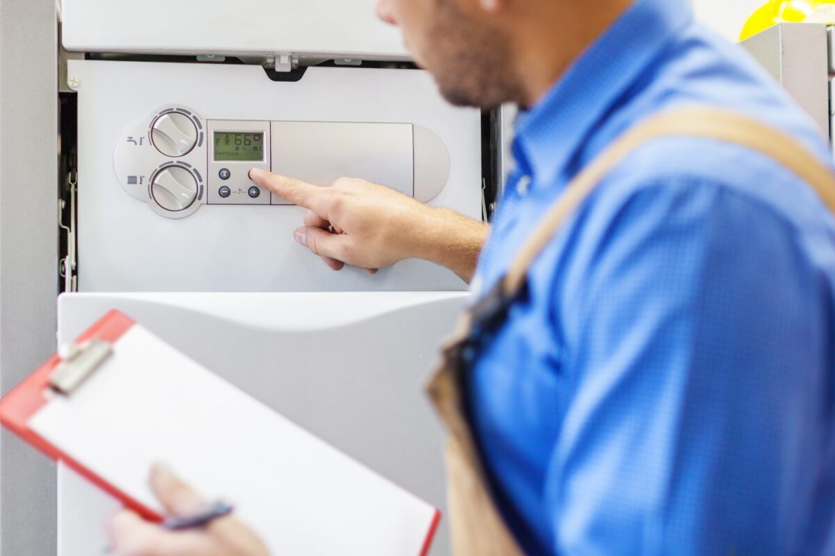 Male Engineer working in temperature control room